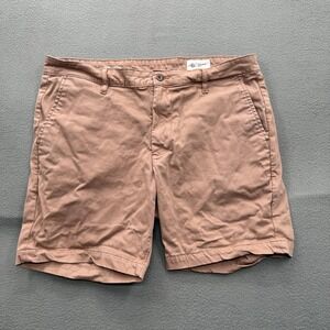 AG Cipher Slim Shorts Mens 35 Pink Chino Cotton‎ Stretch 7 Inseam Casual Summer